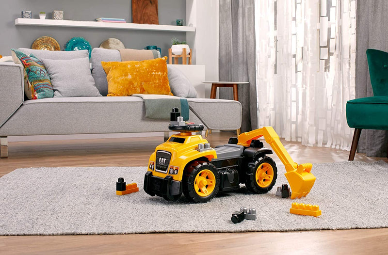 Mega Bloks Cat – L'Unité De Transport D'Engins, 783 Pièces, Camion + Bulldozer + Pick-up + 4 Figurines, Dès 5 Ans