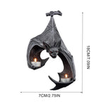 Bat Wall Candle Tealight Holder Candlestick Halloween Hanging Sculpture