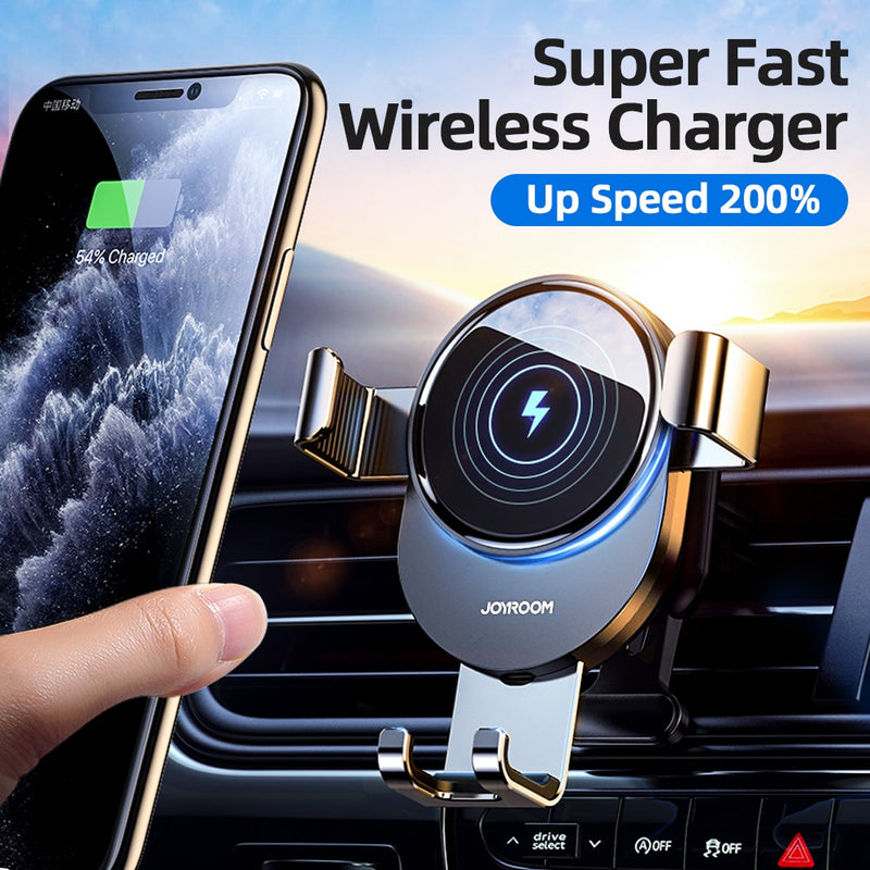 15W Smart Vehicle-Mounted Wireless Charger for iPhone Samsung