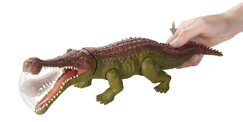 Jurassic World Massive Biters Larger-Sized Dinosaur Action Figure, Sarcosuchus