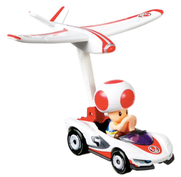 Hot Wheels Mario Kart Toad P-Wing and Plane Glider