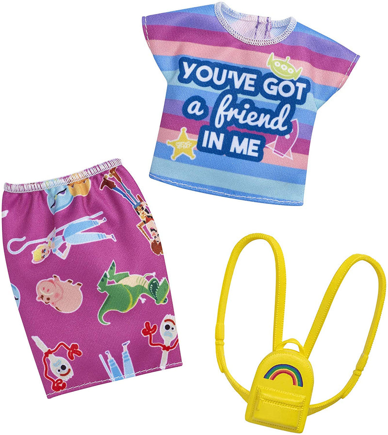 Barbie Toy Story Clothes: You've Got A Friend in Me Top, Character Skirt & Backpack
