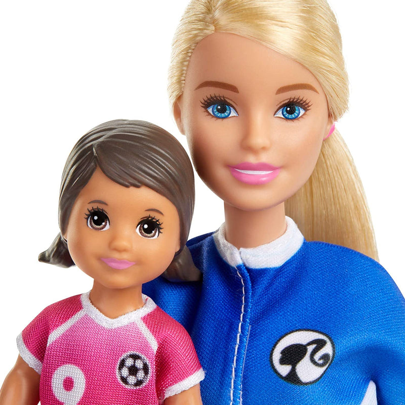 Barbie Soccer Coach Playset With 2 Dolls And Accessories