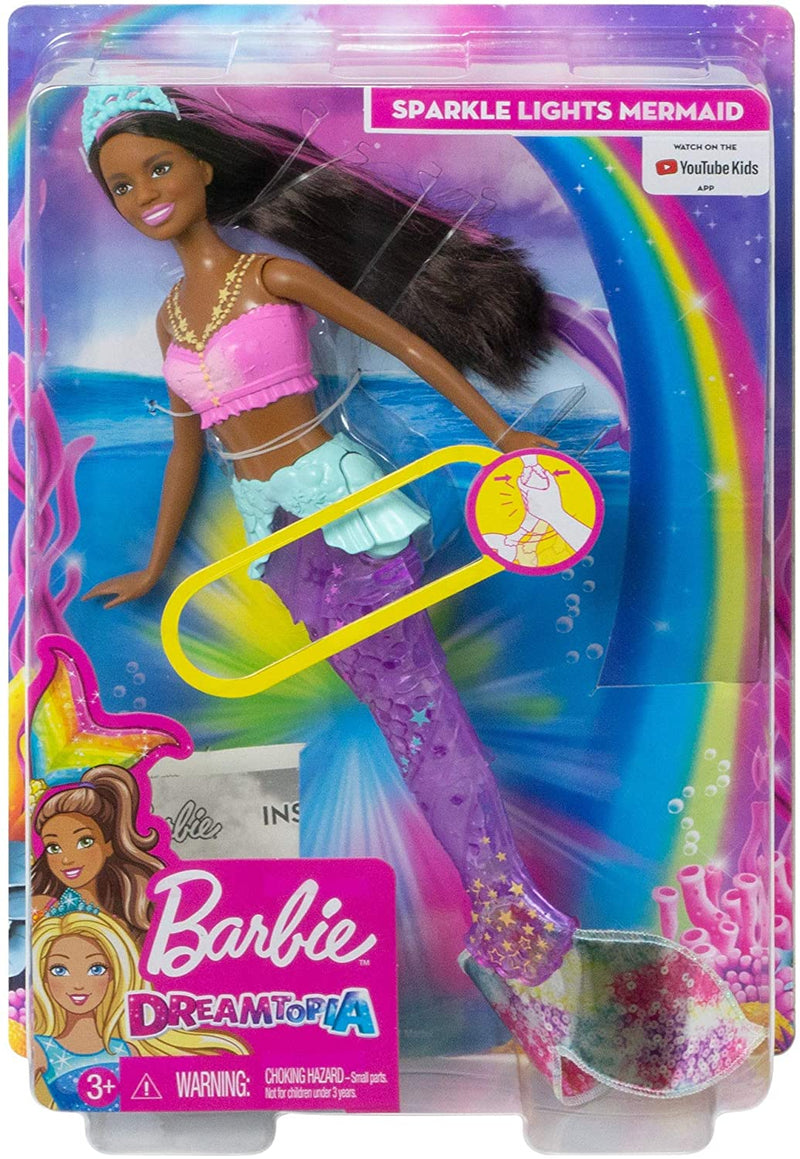 Barbie Dreamtopia Sparkle Lights Mermaid Brunette