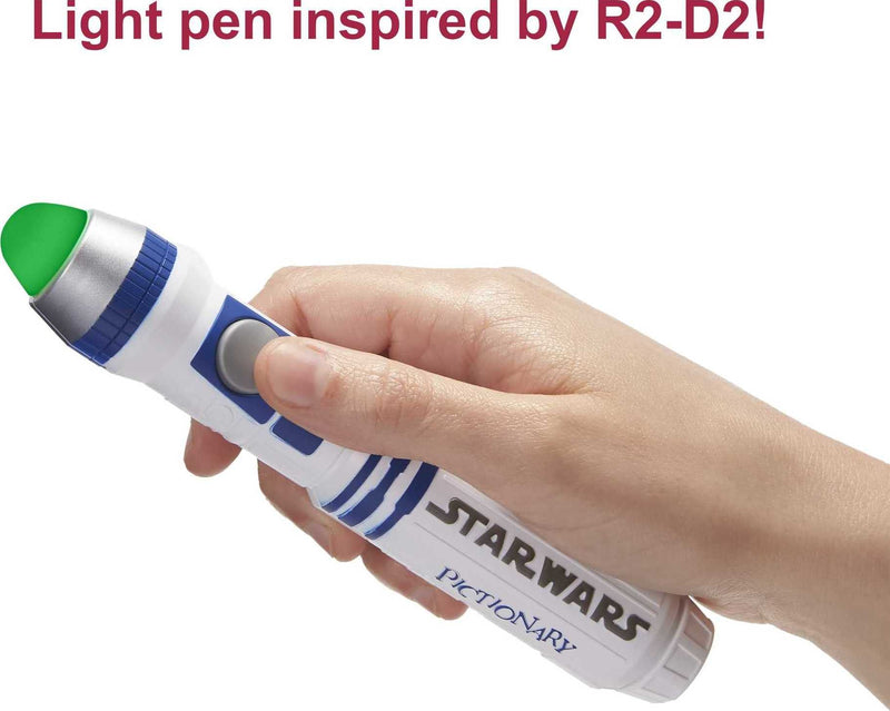 Pictionary Air Star Wars Family Drawing Game for Kids and Adults with R2-D2 Lightpen and Two Levels of Clues