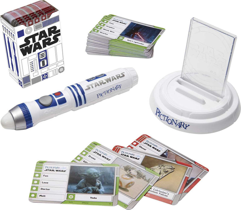 Pictionary Air Star Wars Family Drawing Game for Kids and Adults with R2-D2 Lightpen and Two Levels of Clues