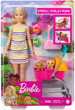 Barbie Stroll ‘n Play Pups Playset with Blonde Doll
