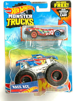 Hot Wheels Monster Trucks Race Ace and Crushed Sedan Sudden Stop