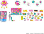 Barbie Color Reveal Set with 50+ Surprises Including 2 Dolls, 3 Pets & 36 Slumber Party Themed Accessories, 28 Mystery Bags