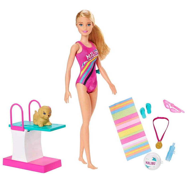 Barbie Dreamhouse Adventures Swim Dive Doll and Accessories