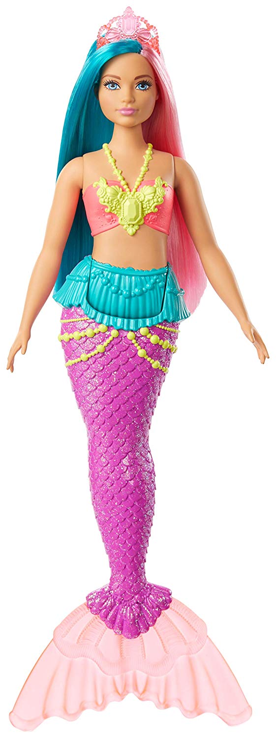 Barbie Dreamtopia Mermaid Doll, 12-inch, Teal and Pink Hair