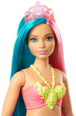 Barbie Dreamtopia Mermaid Doll, 12-inch, Teal and Pink Hair