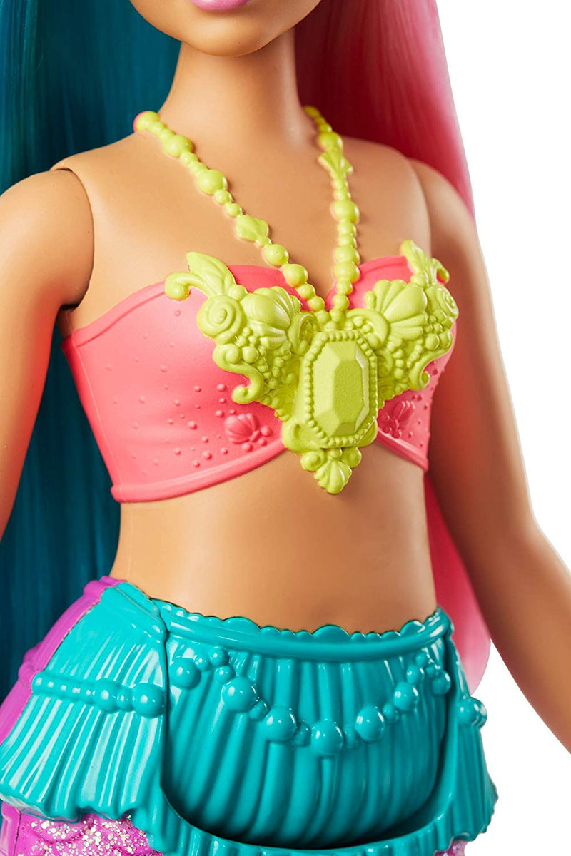 Barbie Dreamtopia Mermaid Doll, 12-inch, Teal and Pink Hair