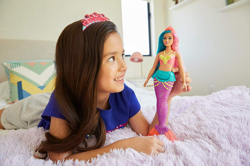 Barbie Dreamtopia Mermaid Doll, 12-inch, Teal and Pink Hair