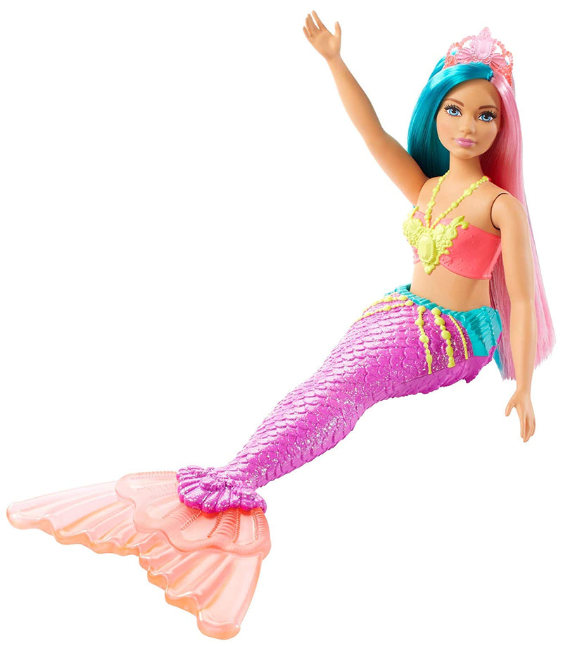 Barbie Dreamtopia Mermaid Doll, 12-inch, Teal and Pink Hair