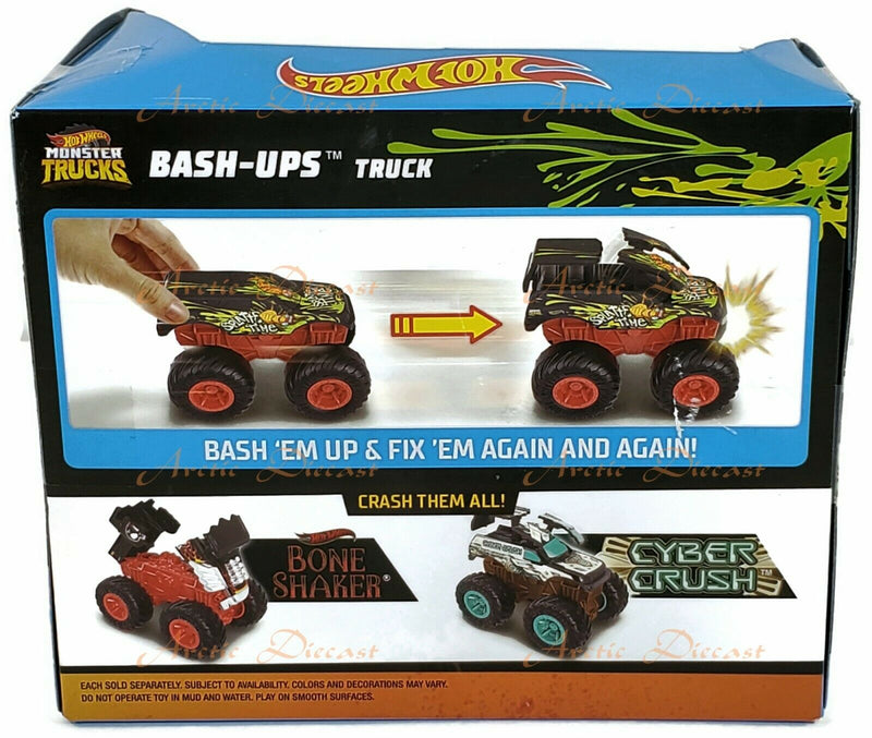 Hot Wheels Bash-Ups Monster Trucks Splatter Time Push Giant Wheels