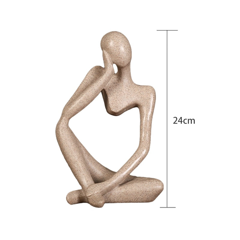 Thinking Man Statue Figurine