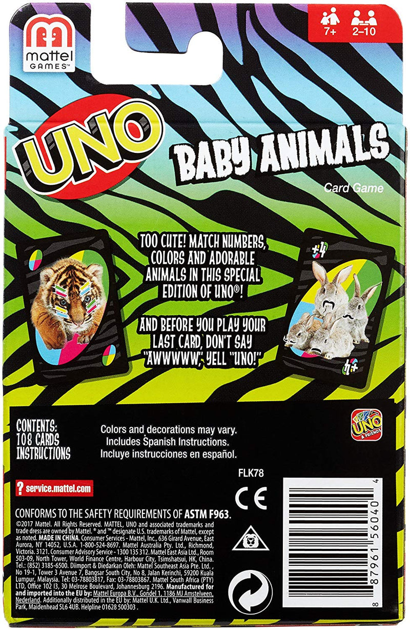 UNO Baby Animals Card Game