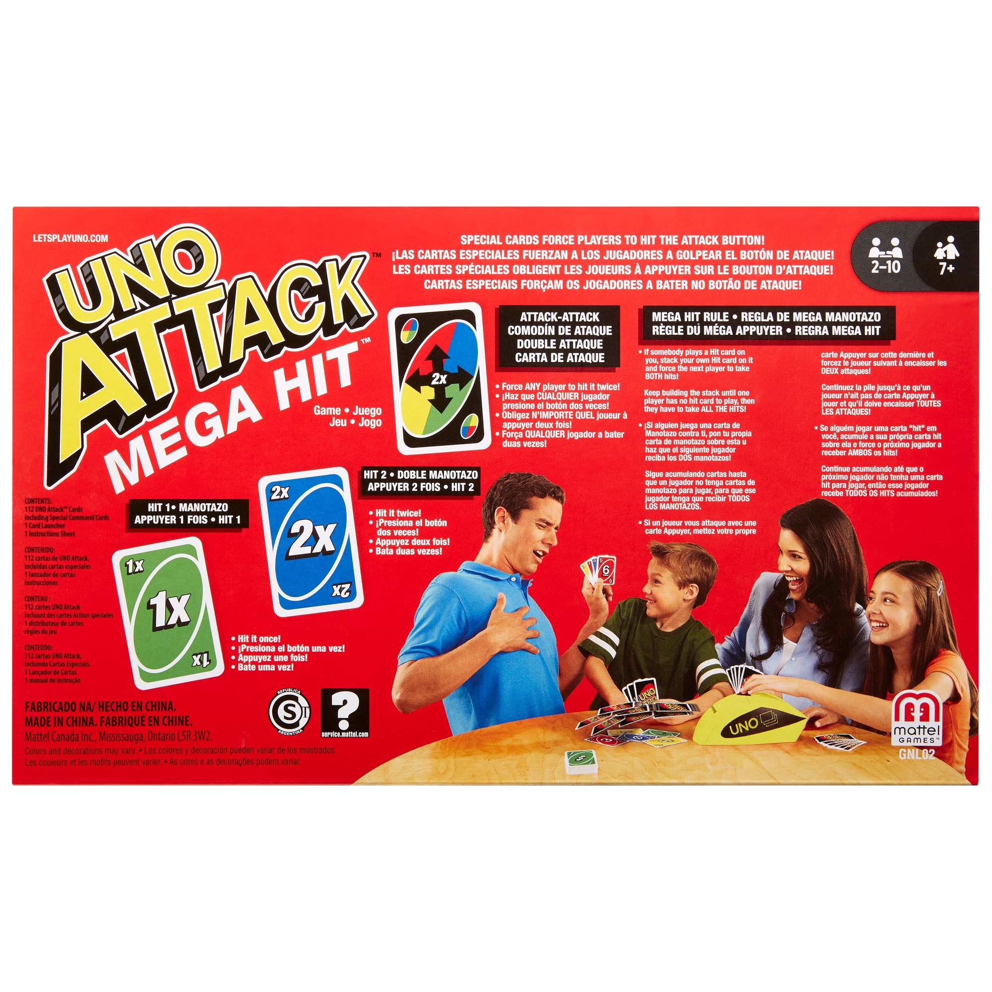 Uno Gun UNO Attack Mega Hit Card Game with Card Shooter – Square Imports