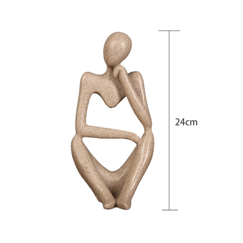 Thinking Man Statue Figurine