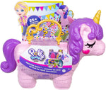 Polly Pocket Unicorn Party Large Compact Playset with Micro Polly & Lila Dolls, 25+ Surprises