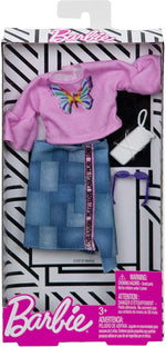 Barbie Complete Looks Butterfly Vintage Top & Patchwork Skirt Fashion Pack