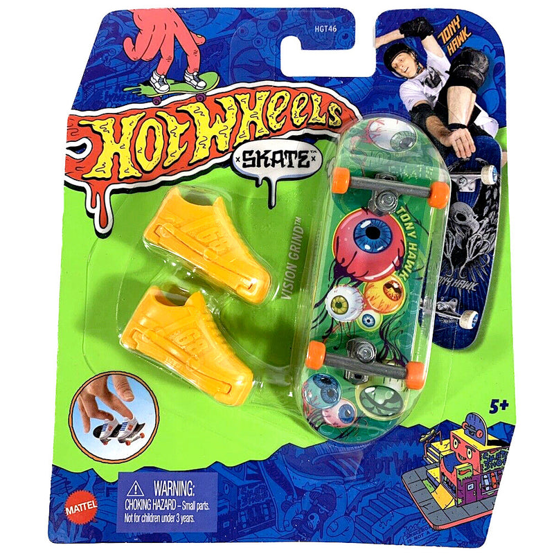 2022 Hot Wheels Skate Oddities Vision Grind Tony Hawk Finger Boards with Shoes