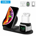 3in1 Qi Wireless Charger Pad Charging Station Dock For Apple Watch iPhone Airpod