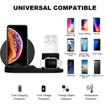 3in1 Qi Wireless Charger Pad Charging Station Dock For Apple Watch iPhone Airpod