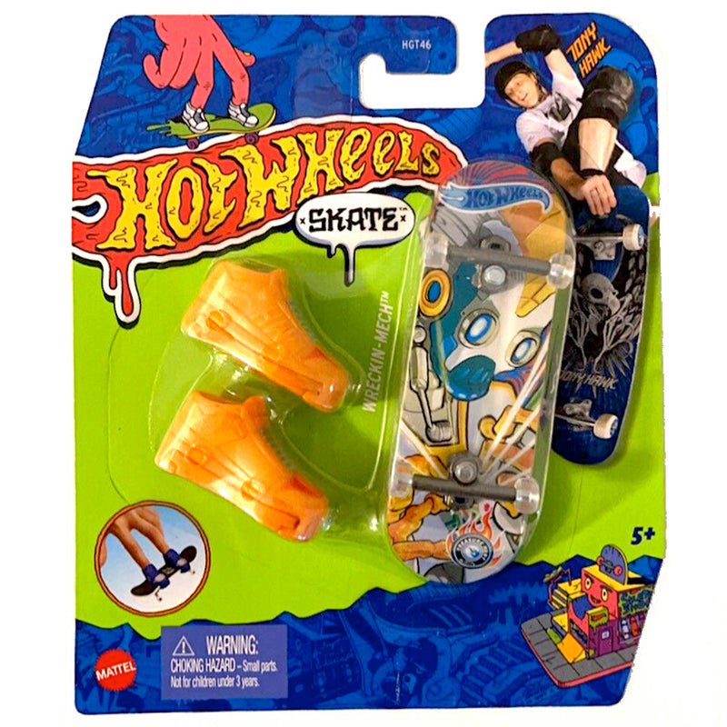 Wreckin-Mech Treasure Hunt Hot Wheels Skate Fingerboard and Shoes