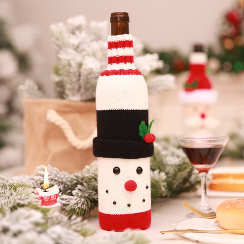 Santa Snowman Christmas Wine Jacket