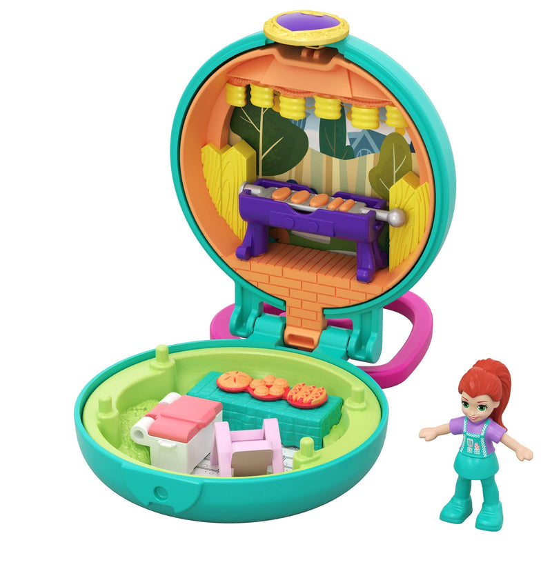 Polly Pocket Tiny Pocket Places Lila BBQ Micro Doll And Accessories