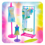 Barbie Color Reveal Gift Set, Tie-Dye Fashion Maker, Color Reveal Barbie Doll, Chelsea Doll and Pet, Tie-Dye Tools and Dye-able Fashions