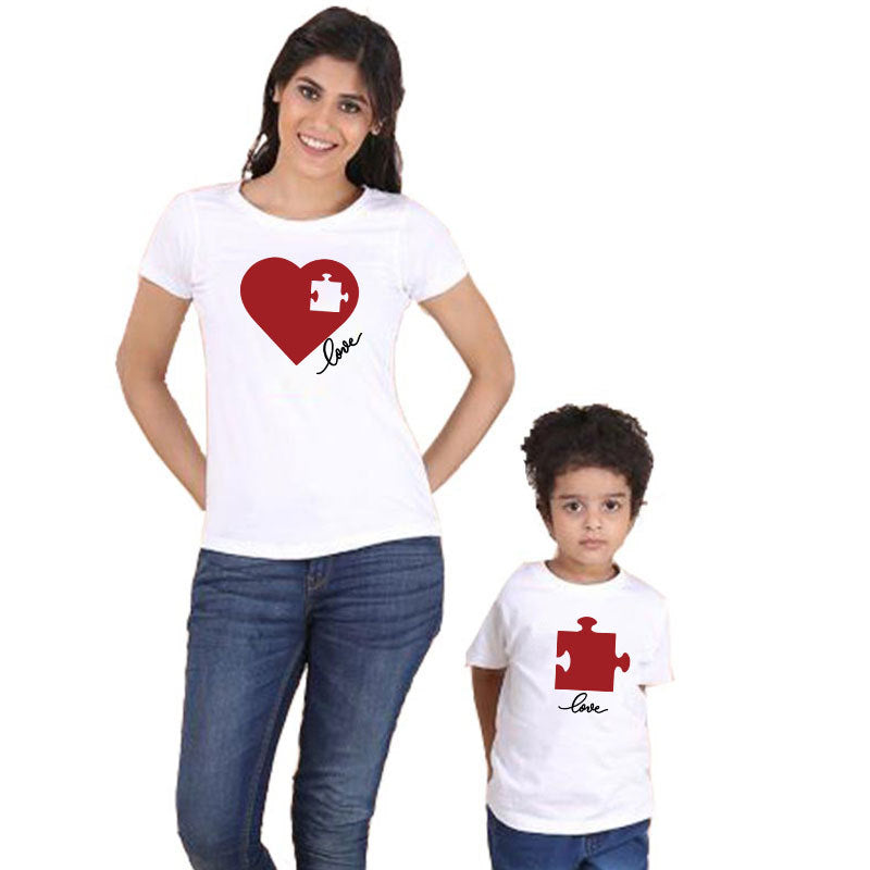 Jigsaw Print Mommy & Me Matching T-shirt