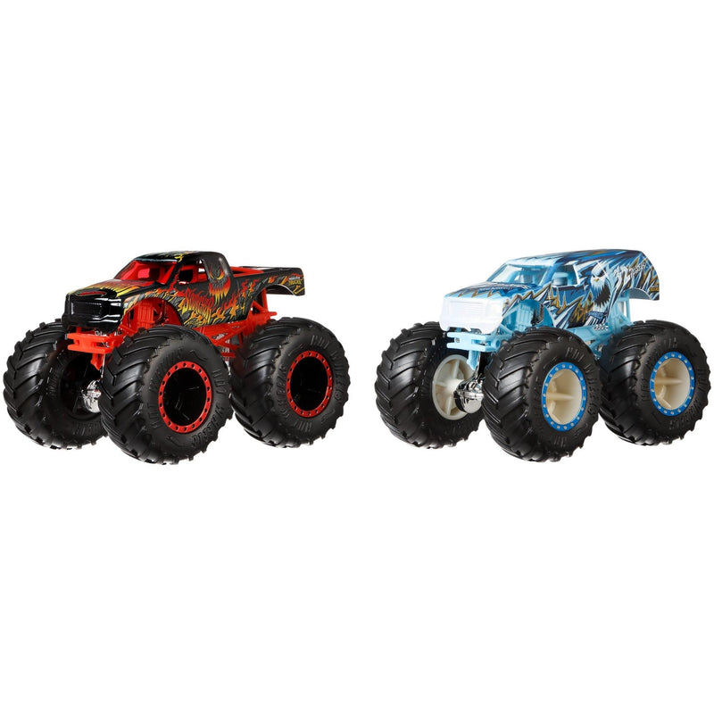 Hot Wheels Monster Trucks 1:64 scale demo doubles 2-pack (styles may vary)