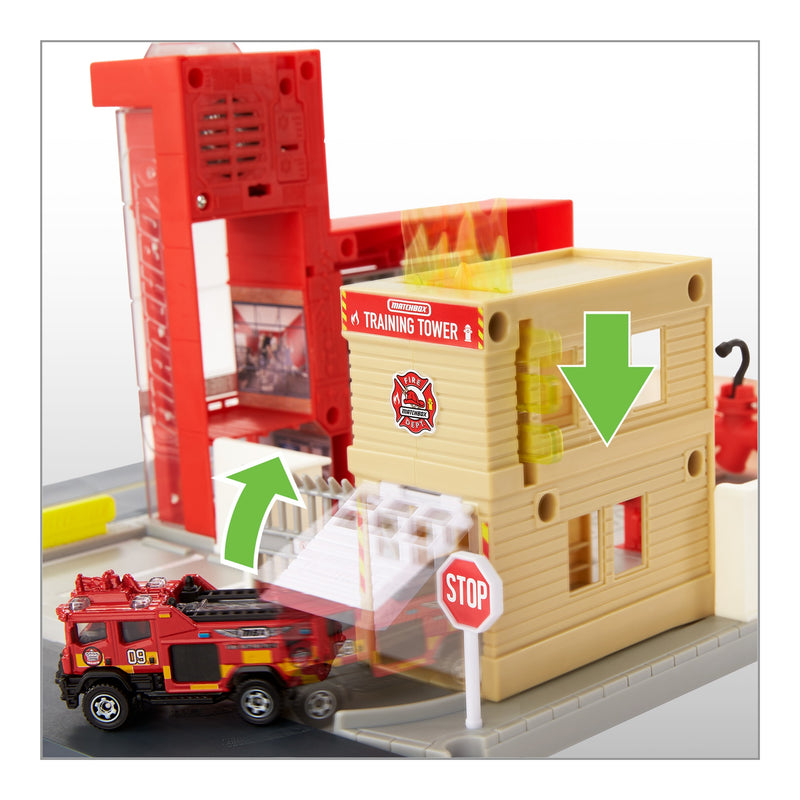 Matchbox Action Drivers Fire Station Rescue Playset