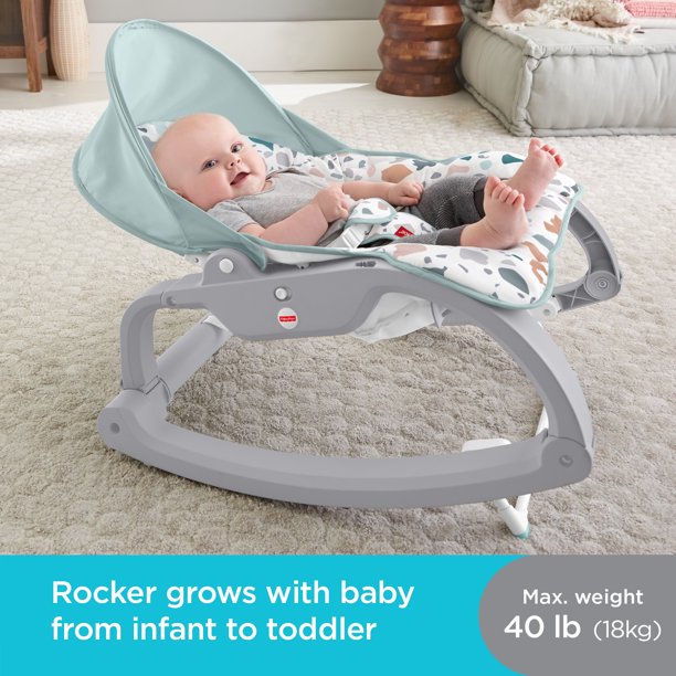 Fisher-Price Deluxe Infant-to-Toddler Rocker Seat, Pacific Pebble