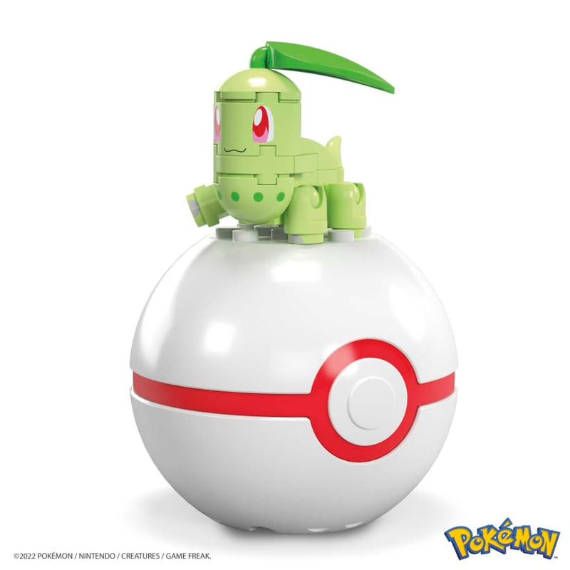 MEGA Pokemon Chikorita Building Set with 19 Compatible Bricks and Pieces and Poke Ball