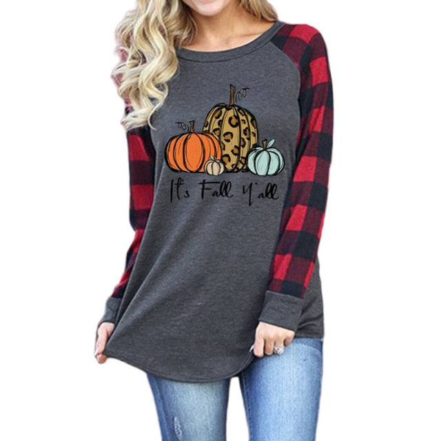 Women's Halloween Leopard Pumpkin T-Shirt