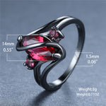 Women's Red Crystal Ring