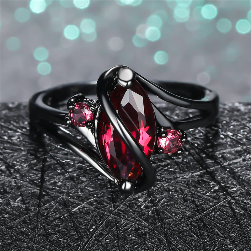 Women's Red Crystal Ring