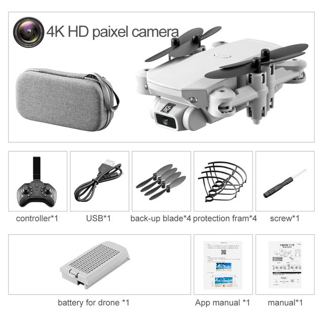 Mini Drone 4K 1080P HD Camera WiFi Foldable Quadcopter RC Dron