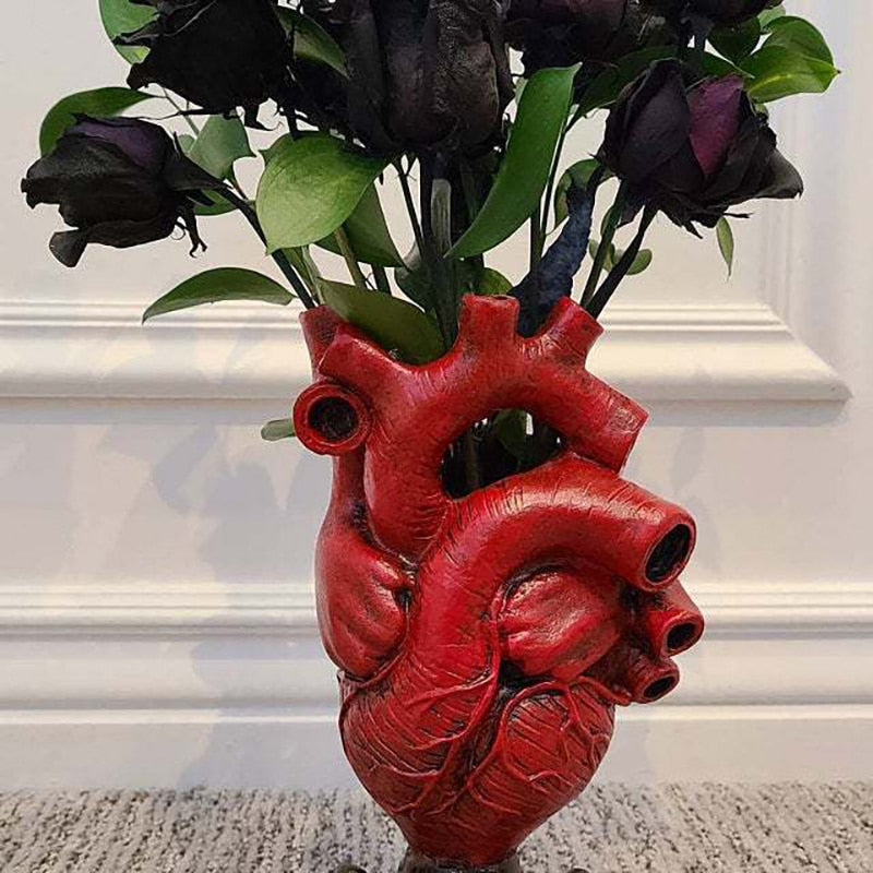 Red Heart Shape Vase