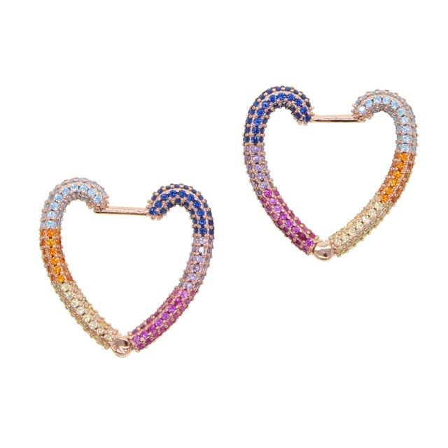 Women's Heart Shape Hoop Earrings