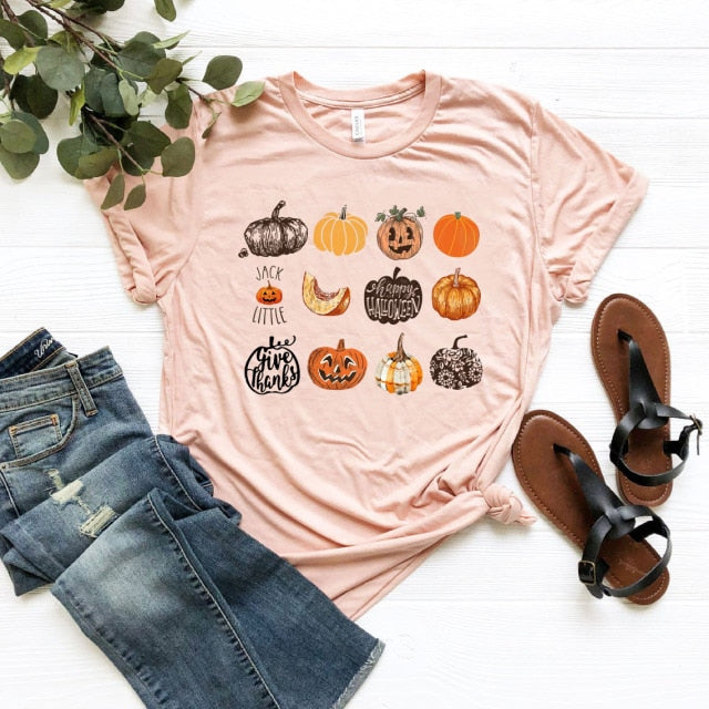 Fall Harvest Pumpkins Jack O Lantern T-Shirt