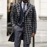 Men's Wool Plaid Overcoat