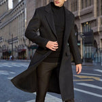 Men's Wool Plaid Overcoat