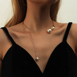 Women's Elegant Pearl Chain Necklace