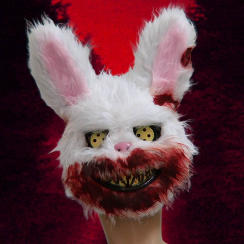 Halloween Scary White Bunny Mask