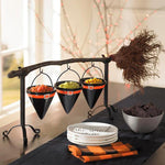 Halloween Broomstick Snack Bowl Stand